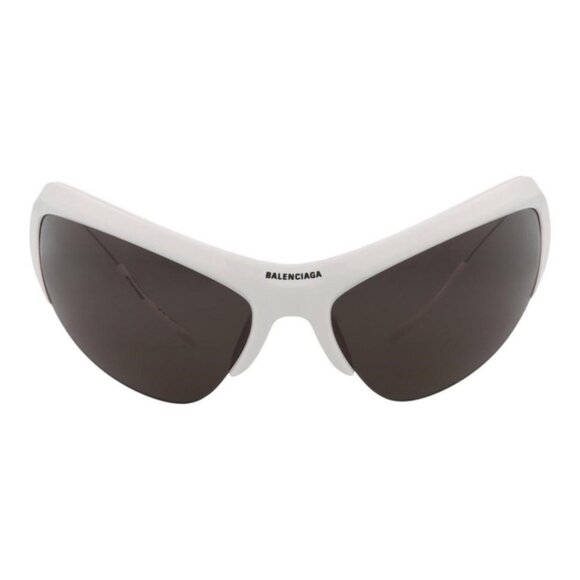 Balenciaga Unisex Shield/Wrap White Silver Grey Fashion Designer Eyewear - Picture 2 of 4